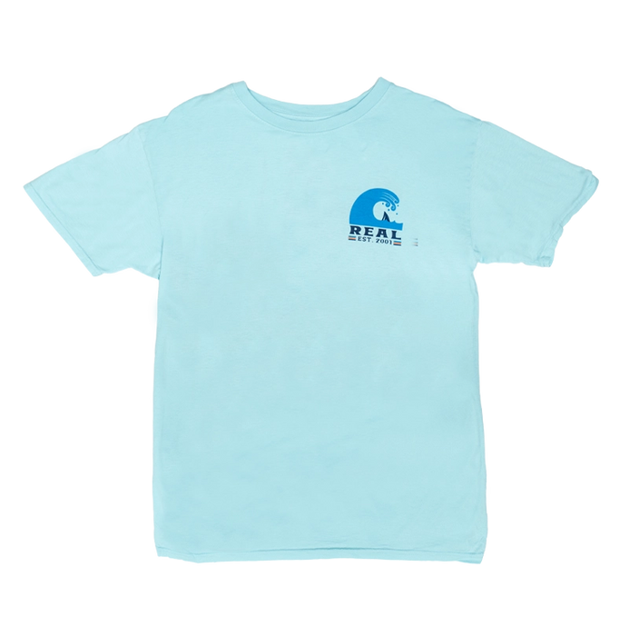 REAL On Repeat Waves Tee-Ocean Mist
