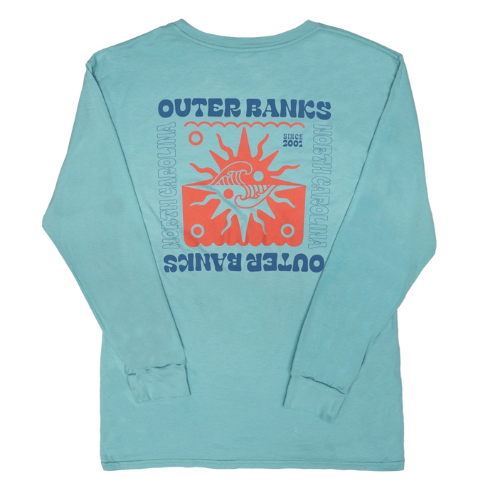 REAL Opposite Beach L/S Tee-Ocean Mist