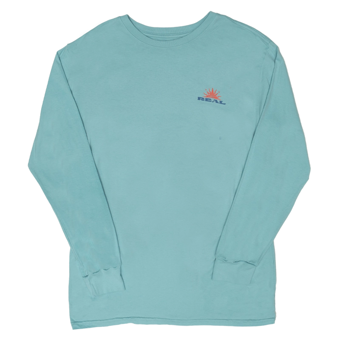 REAL Opposite Beach L/S Tee-Ocean Mist