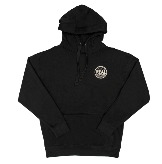 REAL Outer Banks Map Hooded Sweatshirt-Vintage Black