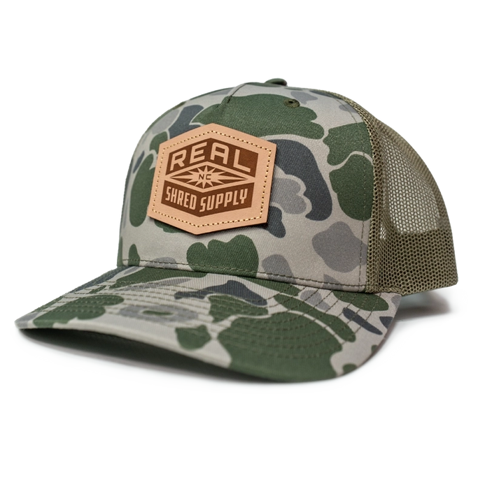 REAL Shred Supply Camo Hat-Marsh Duck Camo/Loden
