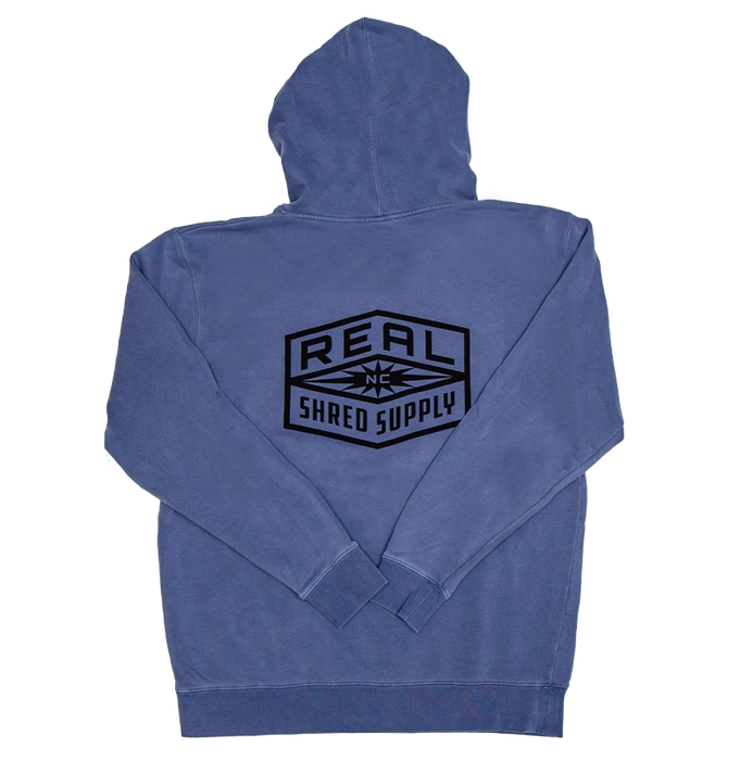 REAL Shred Supply Hooded Sweatshirt-Slate Blue