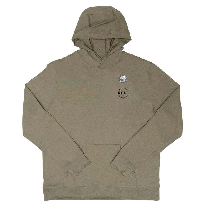 REAL Silva Hooded L/S Shirt-Heather Coffee