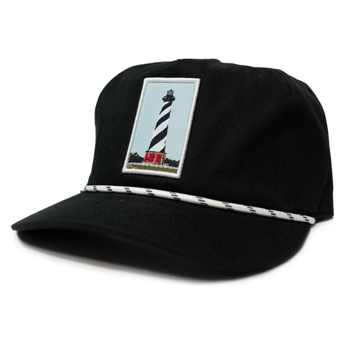 REAL Vintage Lighthouse Patch Hat-Black