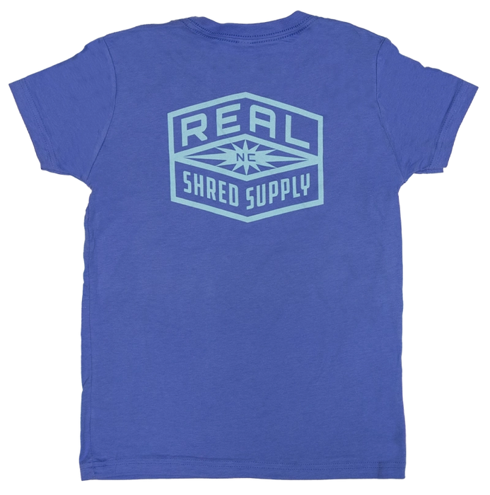 REAL Toddler Shred Supply Tee-Heather Columbia Blue