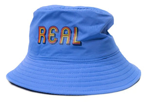 REAL Rainbow Logo Nylon Bucket Hat-Lapis