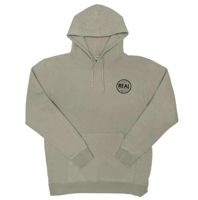 REAL Outer Banks Map Hooded Sweatshirt-Cement
