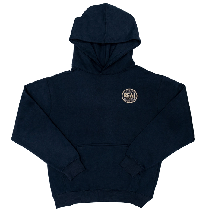 REAL Outer Banks Map Hooded Sweatshirt-Navy