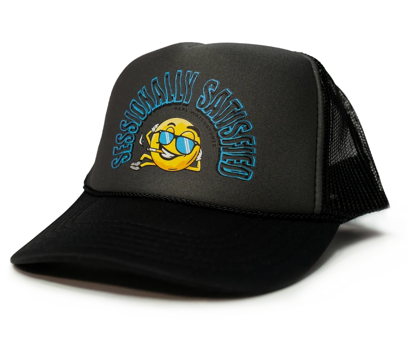 REAL Sessionally Satisfied Hat-Black/Charcoal Gray/Black