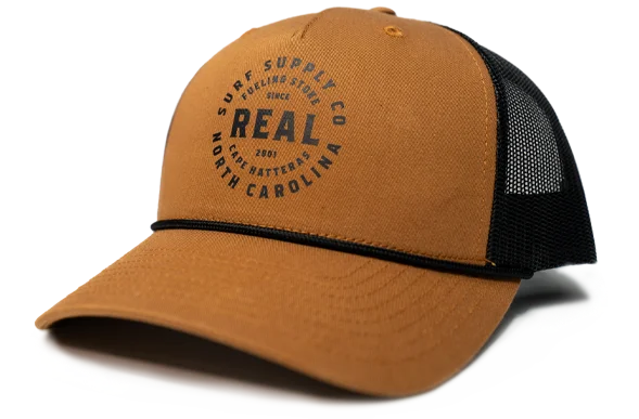 REAL Surf Supply Hat-Carmel/Black