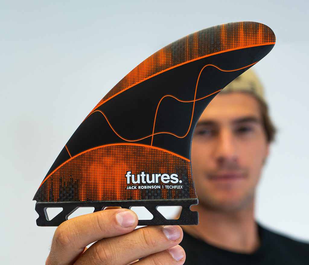 Futures Jack Robinson Tech Flex Tri Fin Set-Orange-Large — REAL