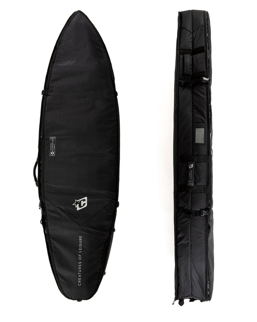 Creatures Shortboard Triple DT2 Boardbag-Black Silver — REAL