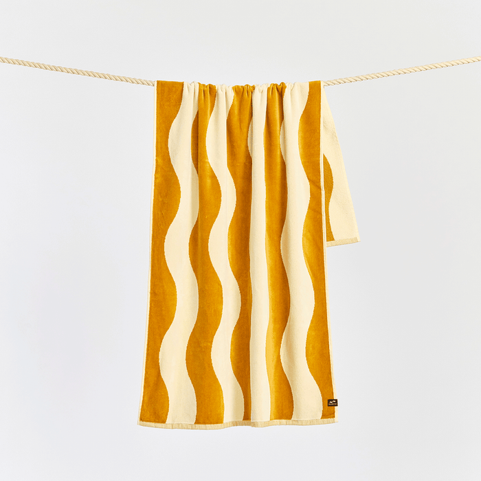 Slowtide Stripe Premium Woven Towel-Brush