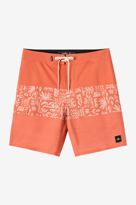 O'Neill Hyperfreak Heat Block 19 Boardshorts-Autumn Leaf
