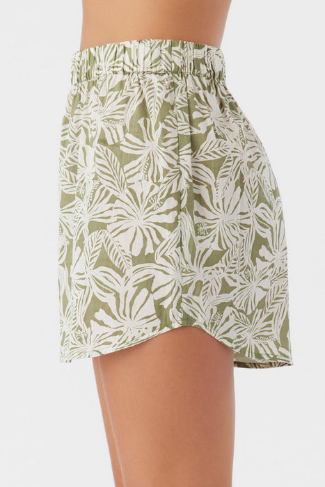 O'Neill Pam Printed Shorts-Oil Green