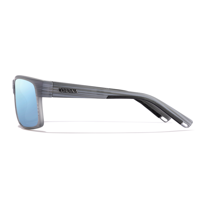 Cordina Sawyer 2 Sunglasses-Matte Grey Stripe/Blue Mirror Polar