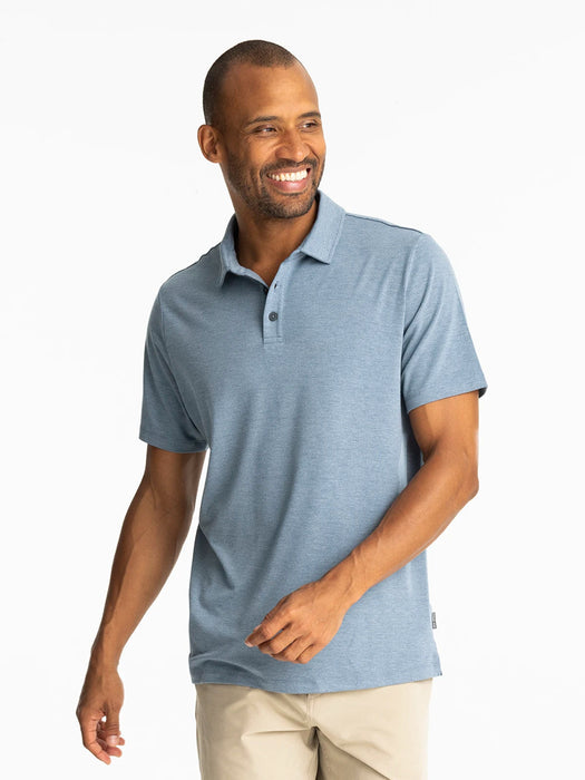 Free Fly Bamboo Flex Polo II Shirt-Heather Deepwater
