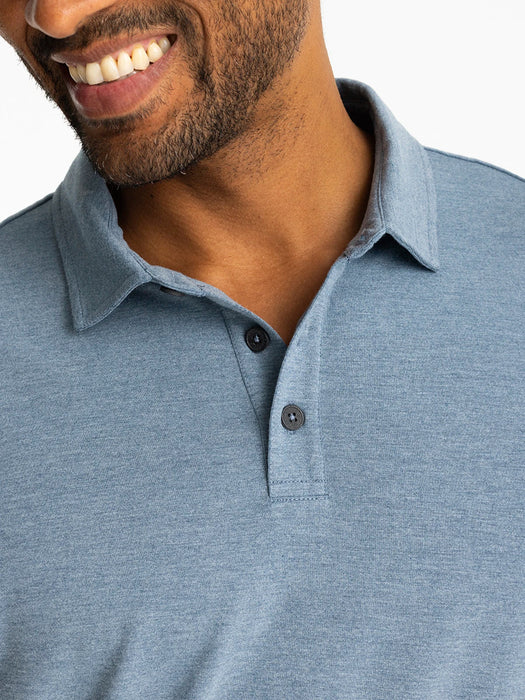 Free Fly Bamboo Flex Polo II Shirt-Heather Deepwater