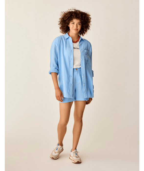 Carve Designs Taylor Linen Tunic-Sky Blue Chambray