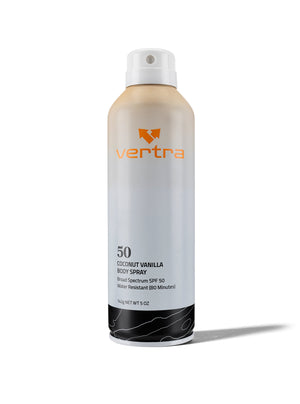 Vertra Coconut Vanilla Body Spray SPF 50 Sunscreen-Clear