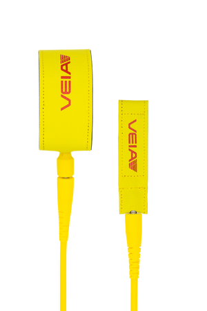 VEIA JJF Pro Leash-Yellow/Red-7' x 7mm