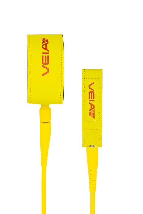VEIA JJF Pro Leash-Yellow/Red-6' x 7mm