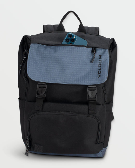 Volcom Charter Fold Over Backpack-Storm Blue