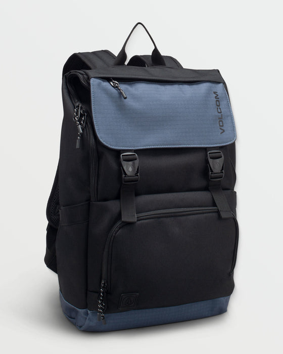 Volcom Charter Fold Over Backpack-Storm Blue