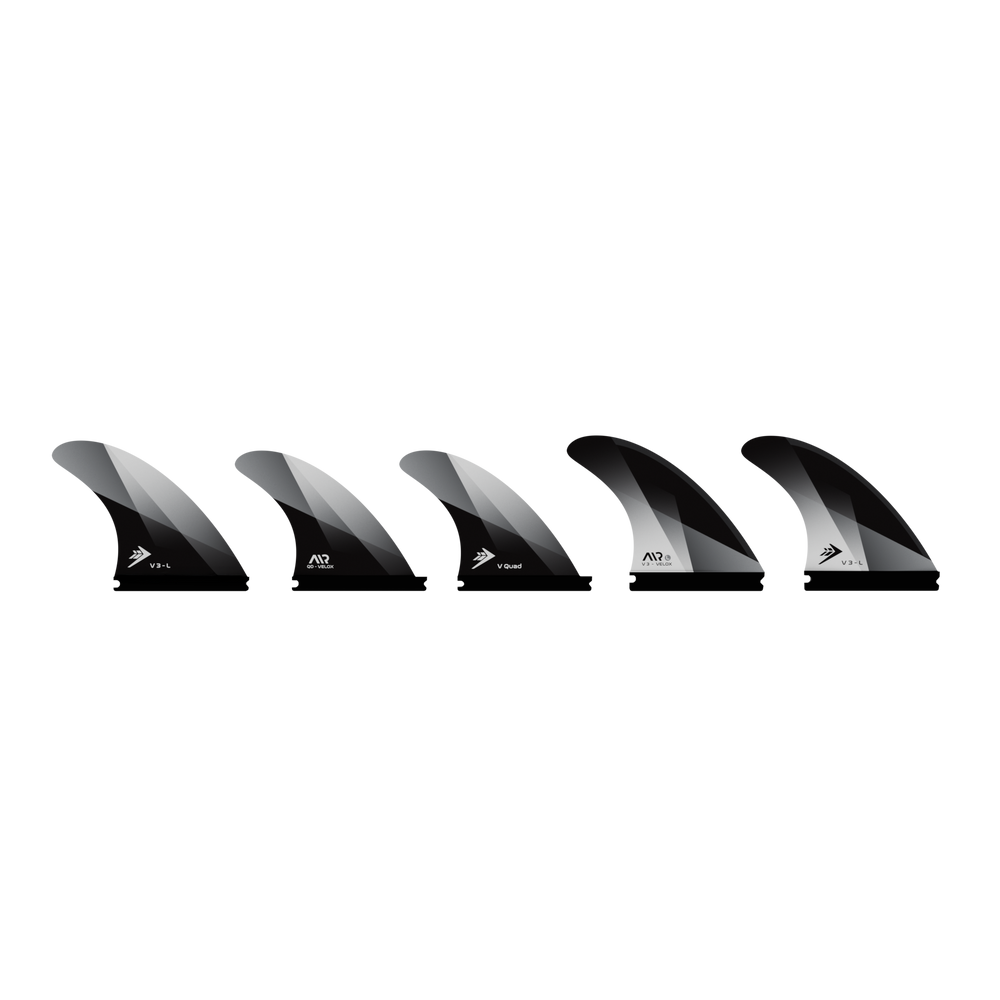 Firewire Velox Single Tab Tri/Quad Fin Set-Large-Black – REAL