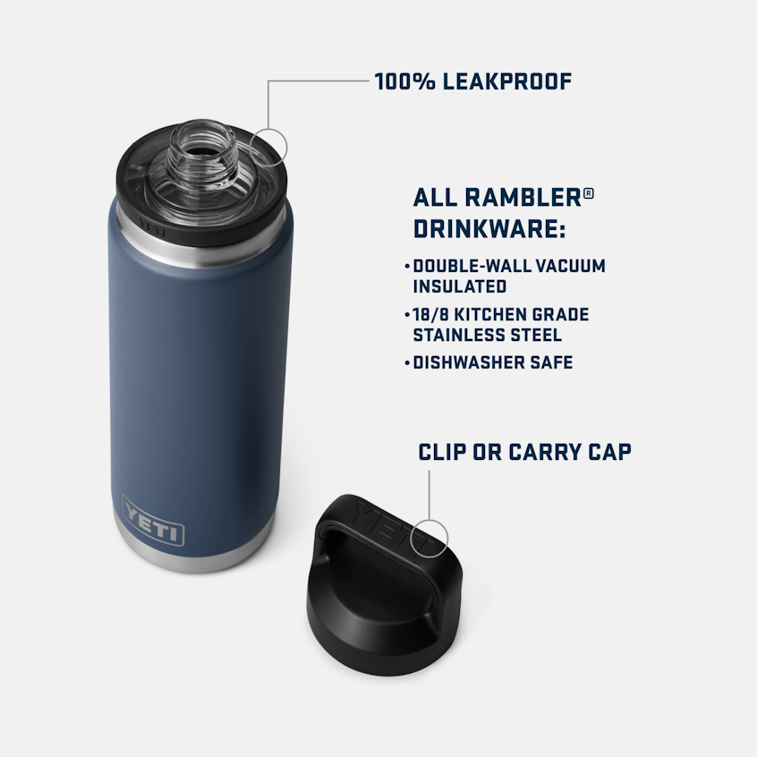 Yeti Rambler 26 oz Bottle Chug-Big Wave Blue — REAL Watersports Yeti Rambler 26 oz Bottle Chug-Big Wave Blue — REAL Watersports