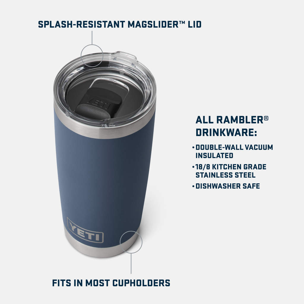 Yeti Rambler 20 oz Tumbler MS -Big Wave Blue — REAL Watersports