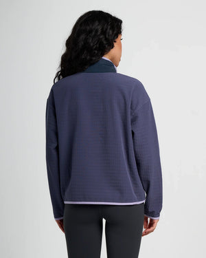 Free Fly Gridback Fleece Snap Pullover Sweatshirt-Dusk