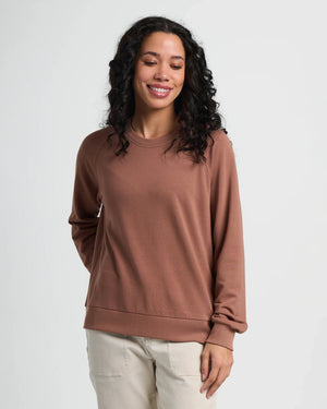 Free Fly Bamboo Lightweight Fleece Crew Sweatshirt-Nutmeg