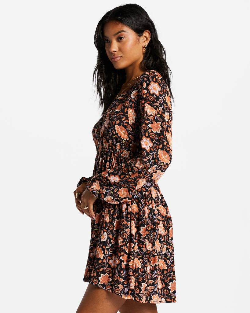 Billabong Sweetest Dream Dress-Black Pebble Billabong Sweetest Dream Dress-Black Pebble