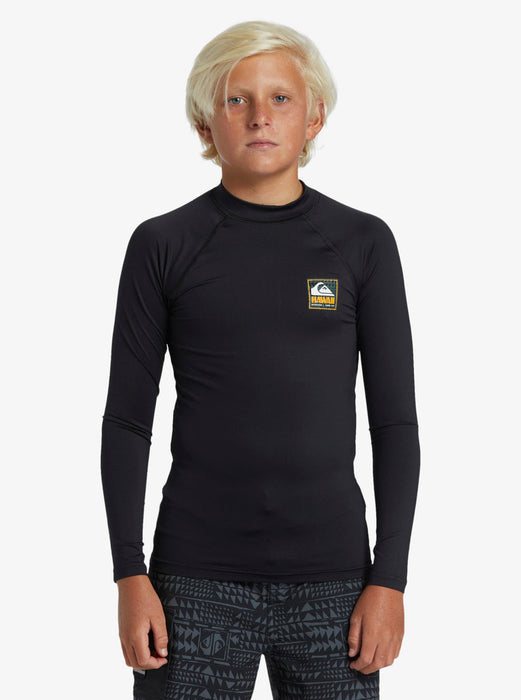 Quiksilver Youth HI Badge UPF 50 L/S Rashguard-Black