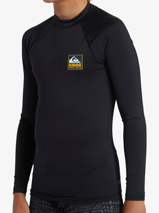 Quiksilver Youth HI Badge UPF 50 L/S Rashguard-Black