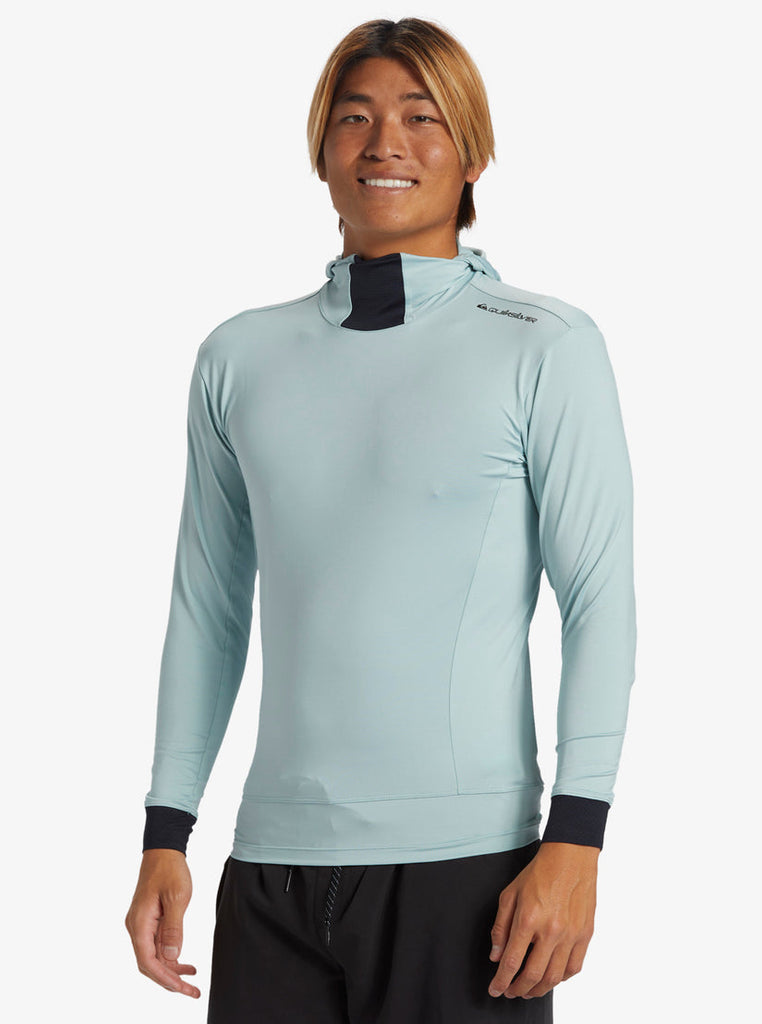 Quiksilver Highline UPF 50 Hooded Rashguard-Cloud Blue — REAL