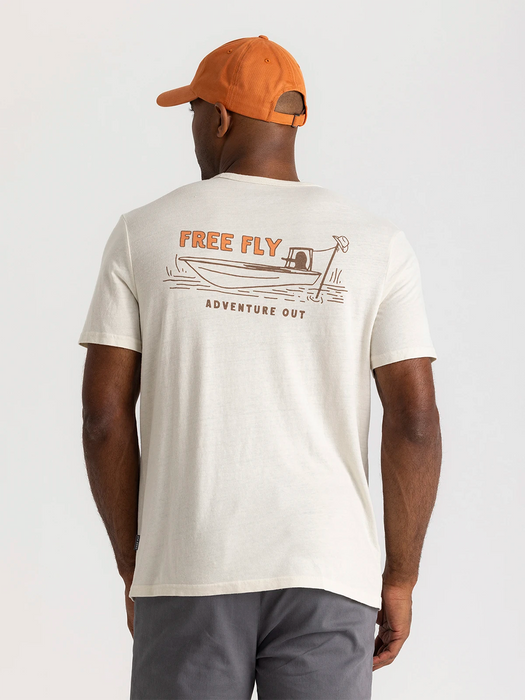 Free Fly Lazy Tides Pocket Tee-Heather Birch