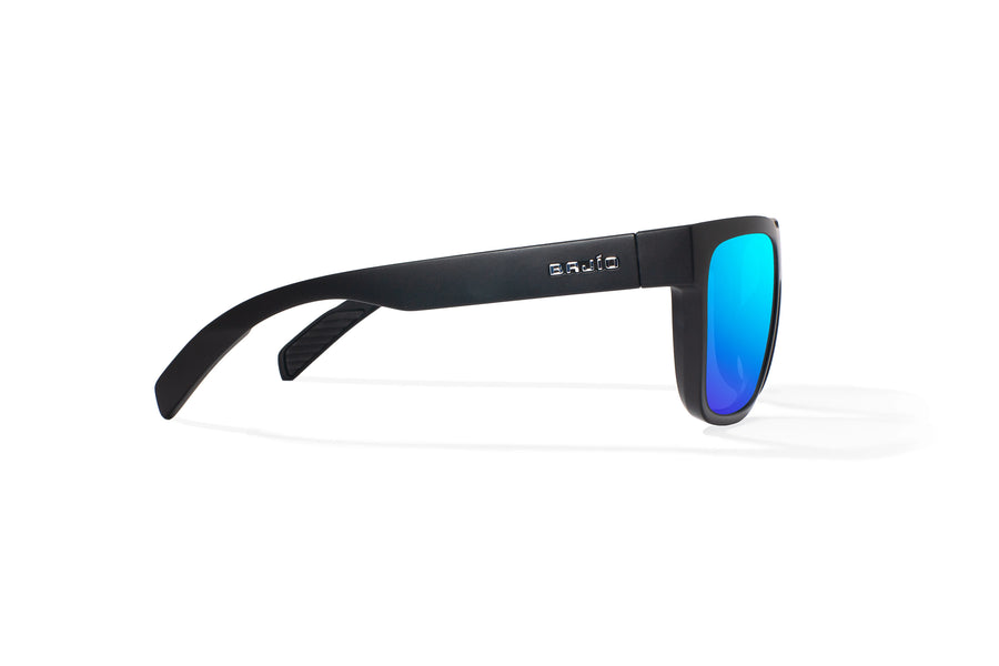 Bajio Caballo Sunglasses-Black Matte/Blue Mirror Poly