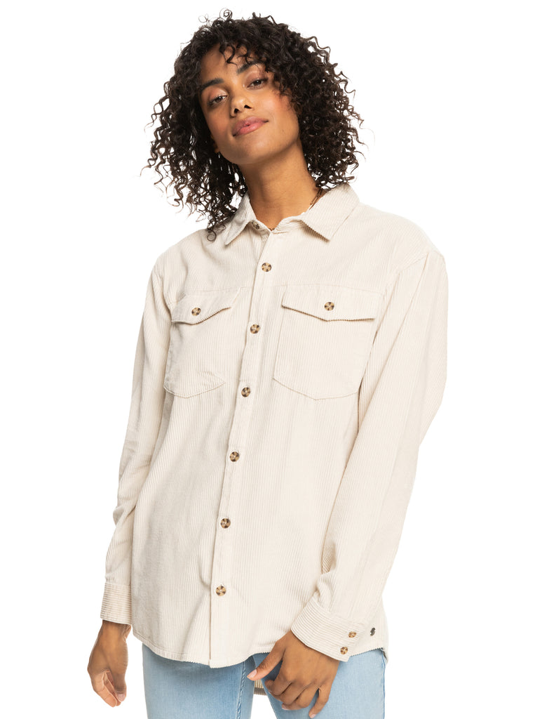 Roxy Let It Go Cord L/S Shirt-Tapioca — REAL Watersports