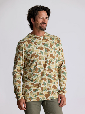 Free Fly Bamboo Shade Hooded L/S Shirt-Vintage Camo