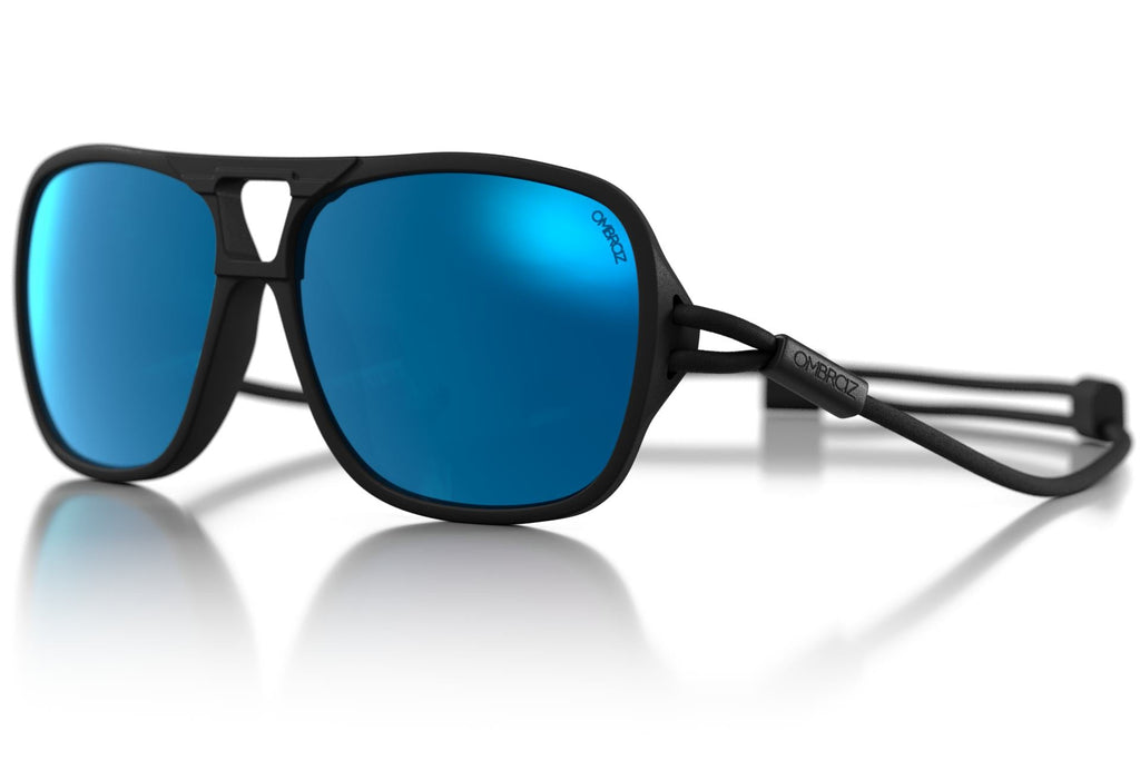 Ombraz Leggero Limited Edition Sunglasses-Charcoal/Blue Mirror