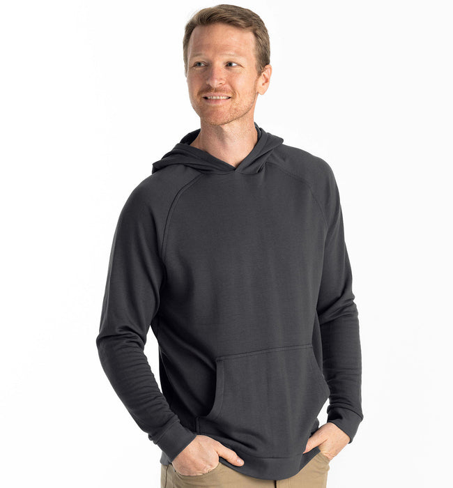 Free Fly Bamboo Lightweight Fleece Hooded L/S Shirt-Black Sand