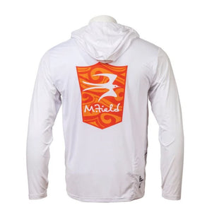 Raw Elements Mike Fields Red Shield L/S Hooded Rashguard-White