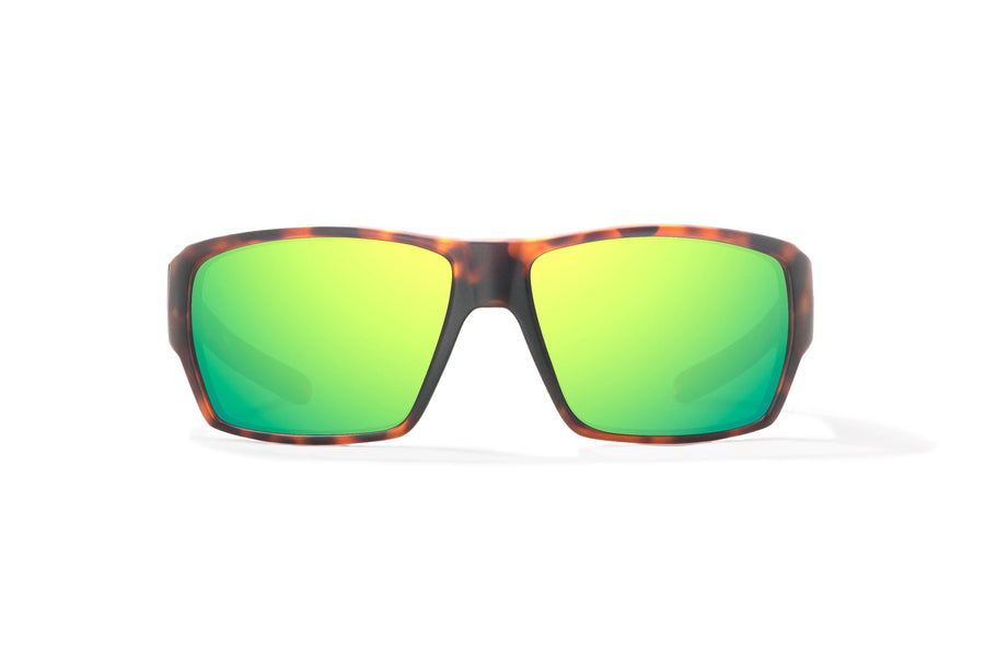 Bajio Vega Sunglasses-Brown Tort Matte/Green Mirror Glass