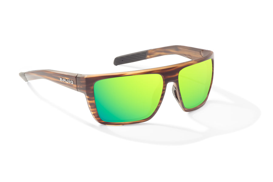 Bajio Zapata Sunglasses-Brown Grass Matte/Green Mirror Glass