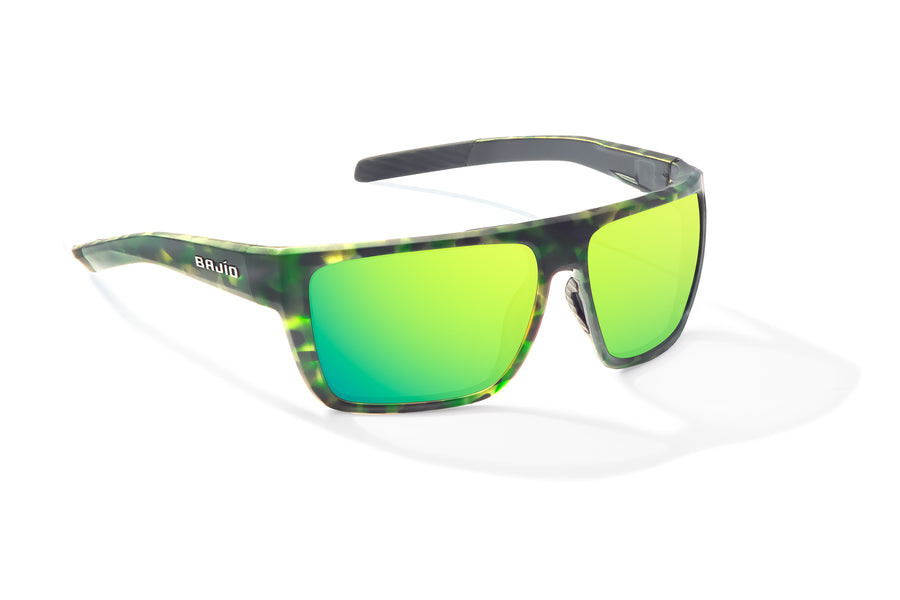 Bajio Zapata Sunglasses-Green Water Matte/Green Mirror Glass