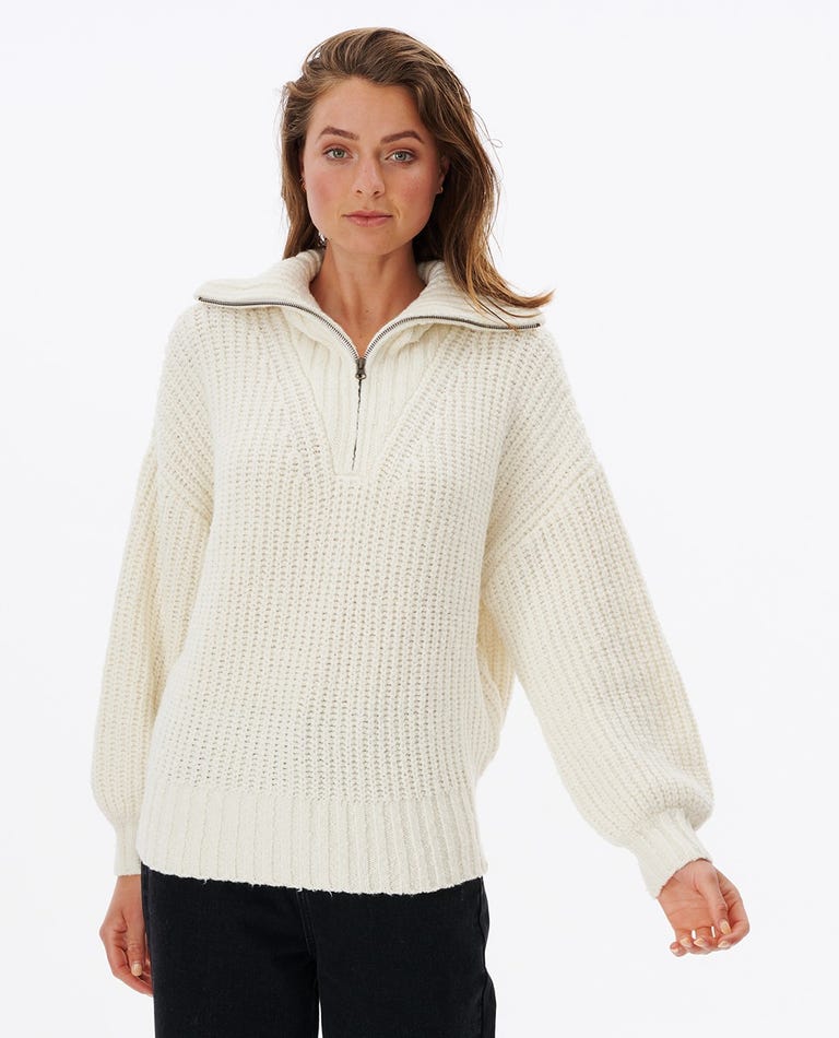 Rip Curl Seeker 1/4Â Zip Sweater-Bone — REAL Watersports