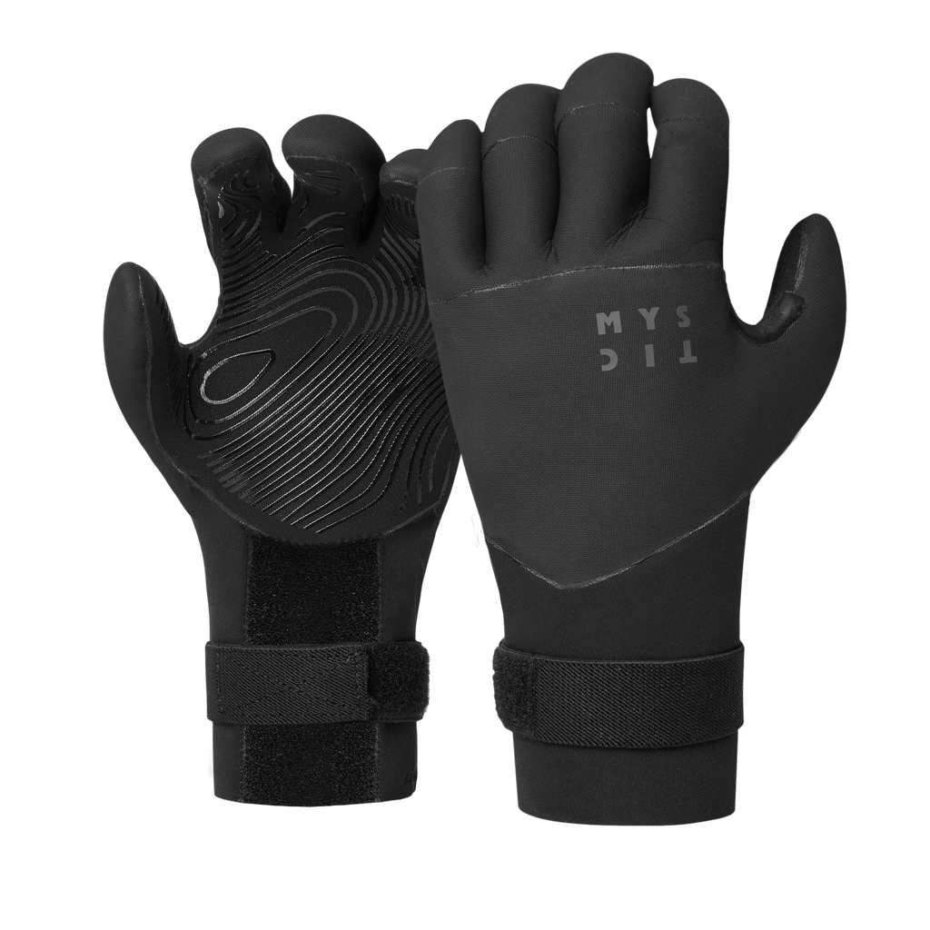 Mystic Supreme 5mm Precurved Gloves-Black — REAL Watersports