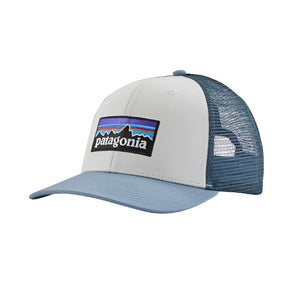Patagonia P-6 Logo Trucker Hat-White w/Light Plume Grey